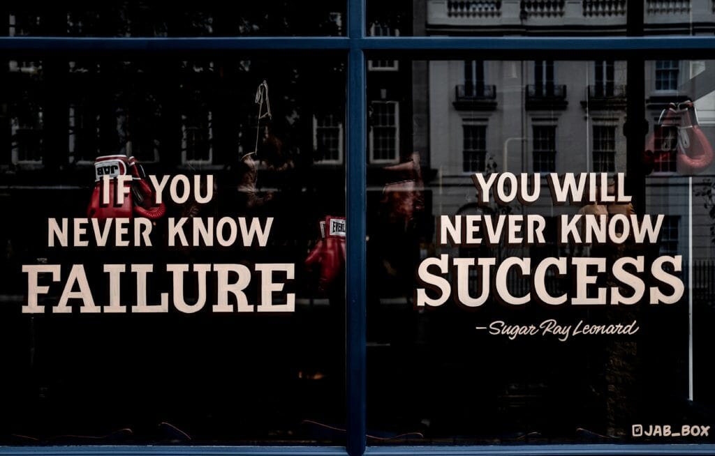sugar ray quote reminding to use sales challenges to turn failure into success