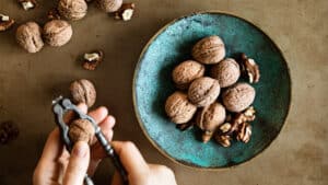 Nuts being cracked