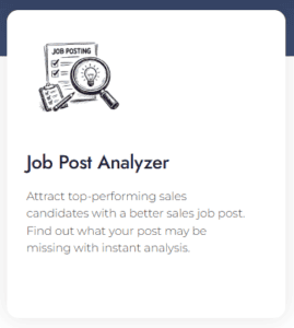topaz website AI tool snippet job post analyzer with magnifying glass looking at documents