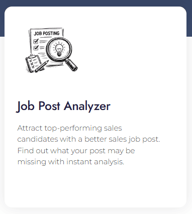 topaz website AI tool snippet job post analyzer with magnifying glass looking at documents