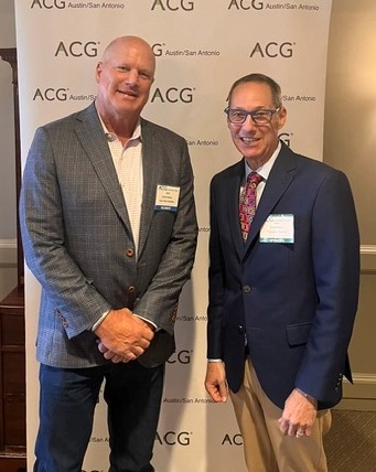 Brad Stanton Attends ACG San Antonio Luncheon on M&A, Legacy, and Mutual Fit 1 Brad Stanton of Topaz Sales Consulting with Brad Beldon at an ACG Austin/San Antonio luncheon in San Antonio, Texas.